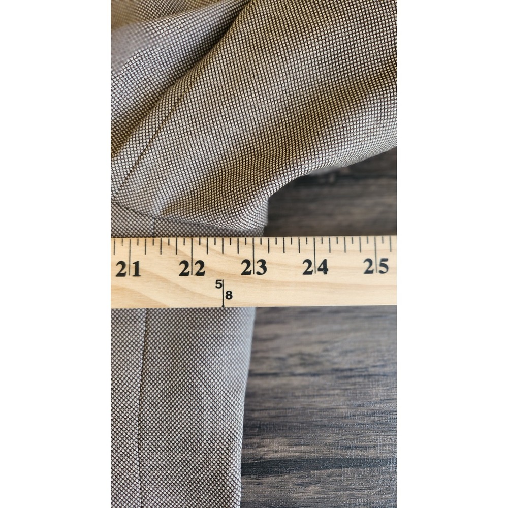 Baroni Super 150s Tan Brown Micro Pattern Suit 44S Jacket 40X26 Pants 100% Wool - Picture 6 of 16